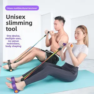 2026 latest full-Body Workout at Home Gym,pedal resistance device, detachable and adjustable pedal resistance device，Multifunction Pedal Resistance Band, Elastic Pull Rope Fitness, Exercise Sit-up, Yoga, Abdominal Training,puller