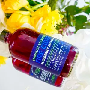 Organic Fire Cider Blueberry Matcha Probiotic Shots for Gut & Immunity