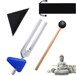 528 Hz Tuning Fork Medical with Taylor Percussion Hammer Mallet, Non-Magnetic Aluminum Alloy Tuning Forks for Sound Healing Therapy, DNA Repair, Violin/Guitar/Piano Tune Bysameyee