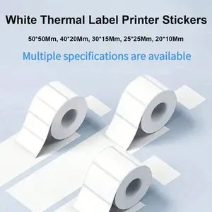 Thermal Adhesive Labels Stickers, Suitable for Various Small Printers, Multiple Sizes Available (50mmx50mm, 40mmx20mm, 30mmx15mm)