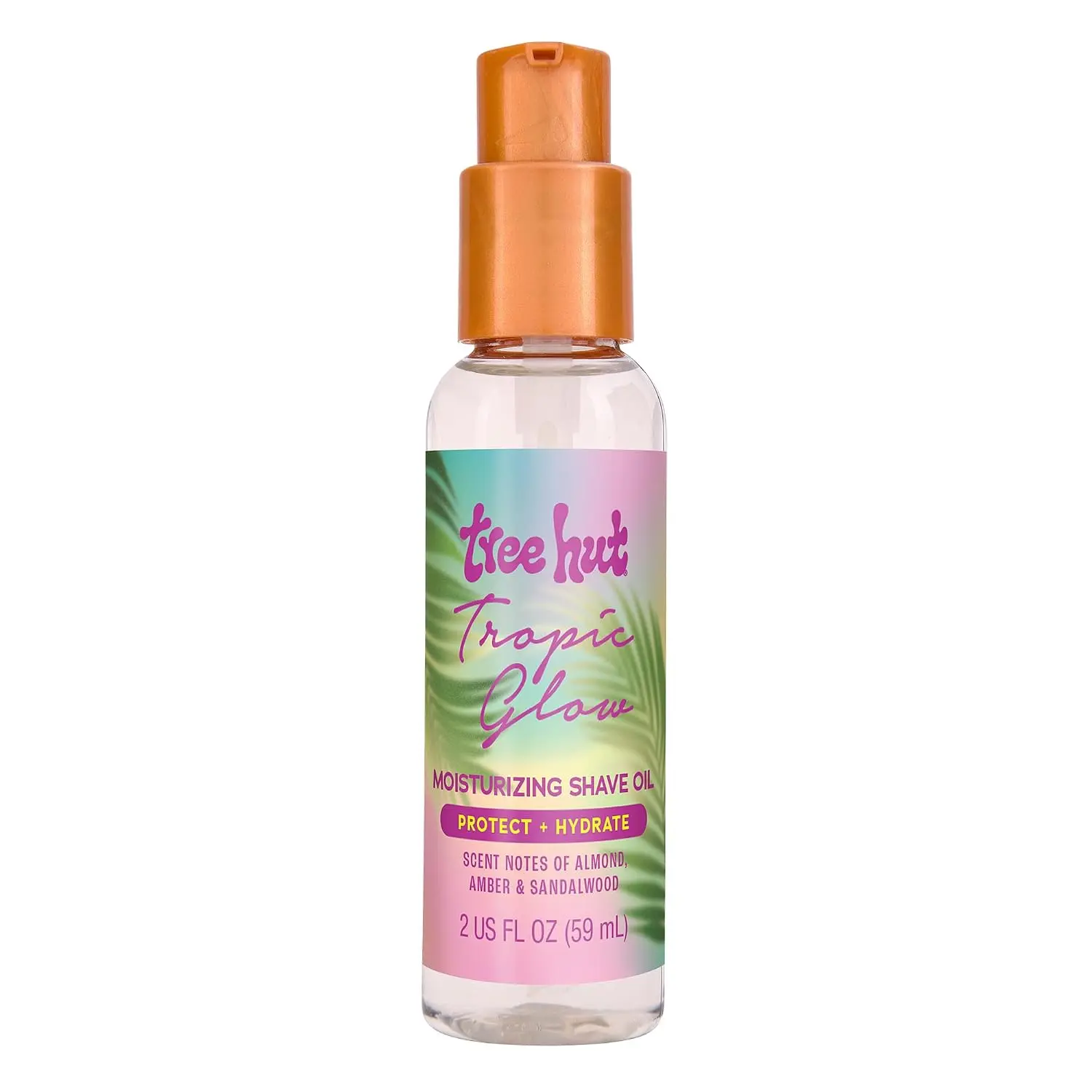 Tree Hut Mini Tropic Glow Moisturizing Shave Oil, Travel Size, 2 Fl Oz | Nourishing Gel-to-Oil Formula for a Close, Smooth Shave, Made with Shea Butter, For All Skin Types, TSA Approved