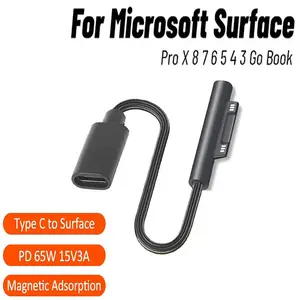 USB-C Fast Charging Adapter Type-C PD Power Supply for Microsoft Surface Pro 7 3 4 5 6 15V 3A PD Tablet Charger Cable Cord