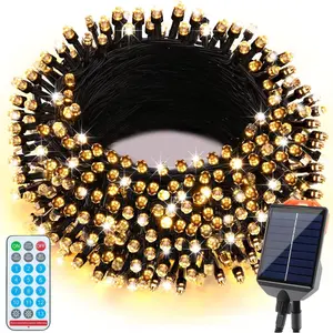 Solar Christmas Lights Outdoor ,13 Modes 118Ft 300LED Solar  String Lights for Tree Outside Garden Patio Fence Christmas Decorations