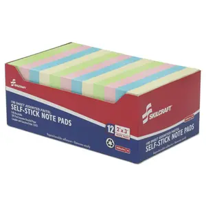 NSN Self-Stick Note Pad Set, 2x3 in. Unruled, Assorted Color Adhesive Stickers, Color Coded Stickers, Office Accessories