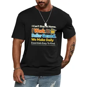 Dollar General work unisex S-4XL 35% Cotton, 65% Polyester Breathable thin tee Colorfast Wrinkle-resistant Comfortable & shape retention Short sleeve T-shirt