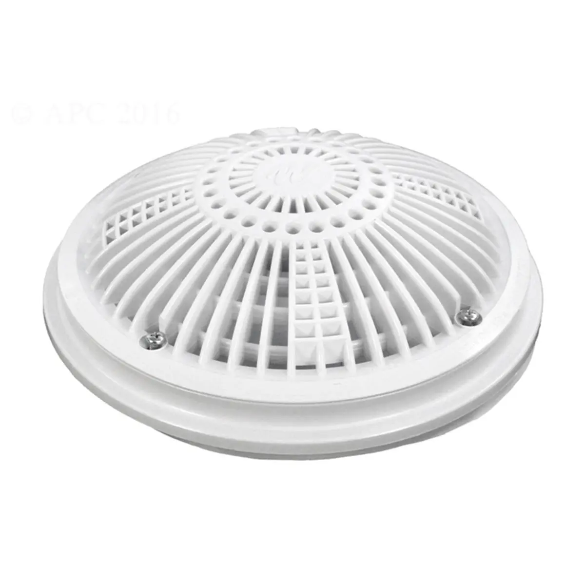 212 MAIN 8 in. True Flo Swimming Pool Drain Cover & Frame, White Pool Accessory for Aquatic Fitness Equipment, Pool Accessories, Swimming Pools
