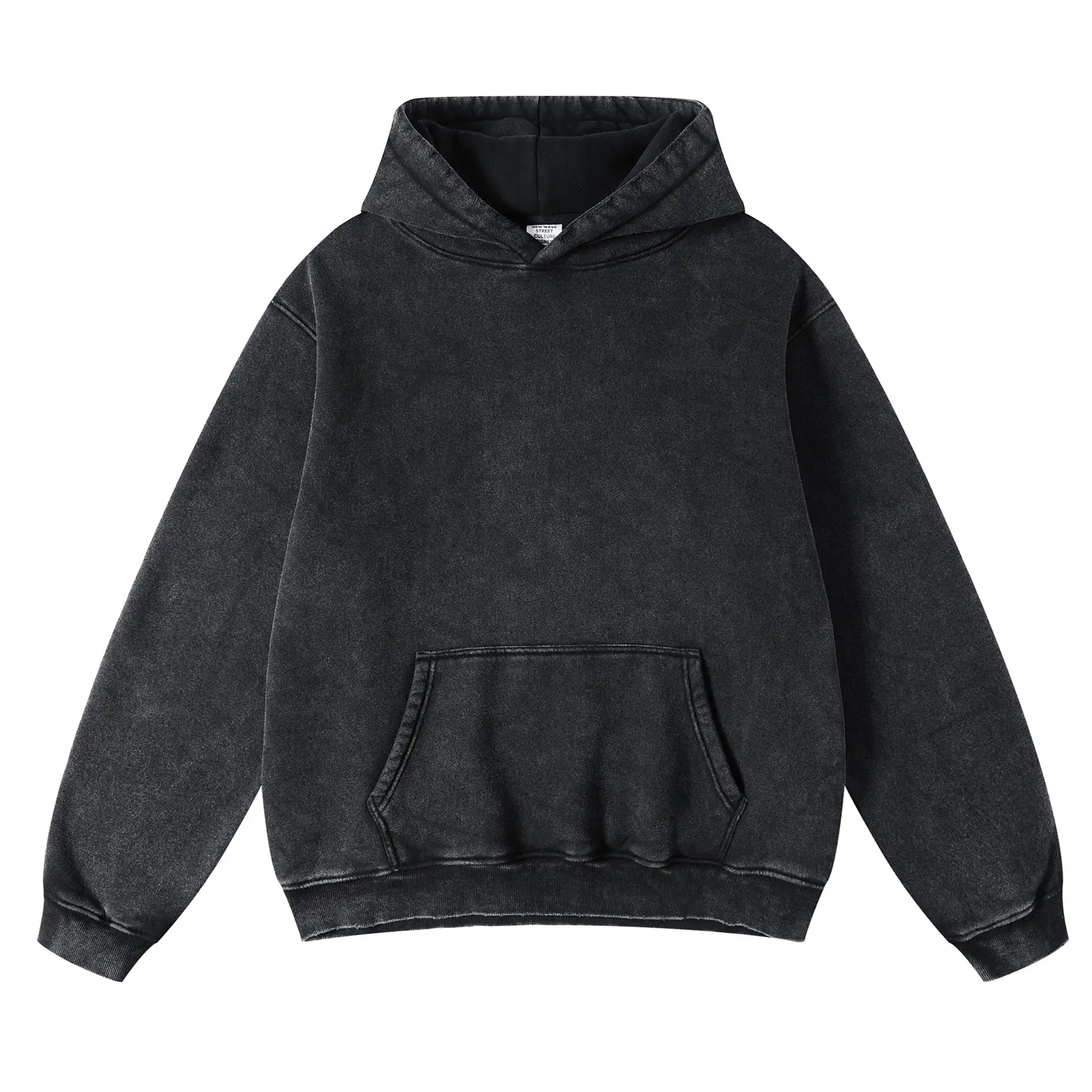 FAIABLE Unisex Casual Oversized Vintage Wash Hoodie Plush Heavyweight Cotton for Couples Stylish Streetwear College Winter Long Sleeve Sweatshirts