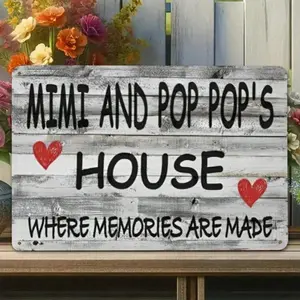 Personalized Aluminum Family House Sign Custom Home Decor Wall Art for Grandparents Unique Gift Idea Welcome to Our Home