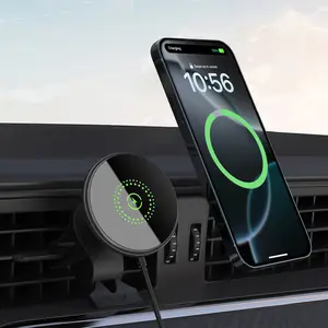 20W Magnetic Wireless Car Charger Fast Charging Bracket Compatible with iPhone 17 16 15 14 13 12 Series Magnetic Phone Holder
