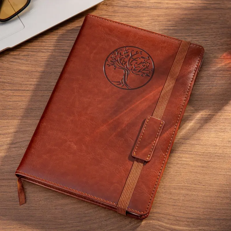 Premium A5 Faux Leather Soft Cover Portable Custom Logo Notebook - Office Stationery Supplies, Student Stationery, Meeting Notebook for Task Planning & Professionals, Stationery Office Supplies