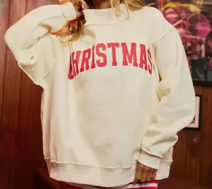 Christmas/Merry Reversible Mock Neck