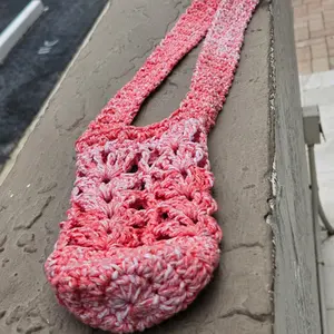 Crochet water bottle holder.