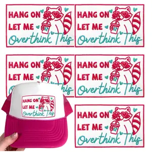 CY 5PCS Iron on Patches Tucker Hats Funny Phrase Embroidered Appliques DIY Accessories for Clothing Bags Jackets Jeans Backpacks