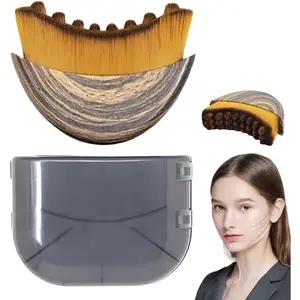 Wooden Gua Sha Massage Comb, Dual-Use Scalp & Neck Lymphatic Drainage Brush with Protective Case for Anti-Aging & Relaxation