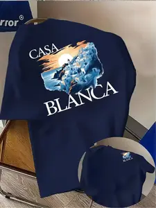 Summer New Men's Graphic Print Short Sleeve T-Shirt, Fashion Street Retro Top, Casual Breathable Tee, Sports T-Shirt for All Seasons