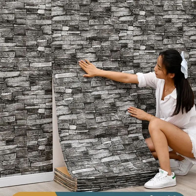 3D Wall Sticker Panel, 30pcs/set Self-adhesive Foam Brick Wallpaper, Waterproof Wall Sticker, Peel And Stick Wallpaper Designs, DIY Wallpapers, Wall Decor for Home Living Room Bedroom Kitchen Interior Walls