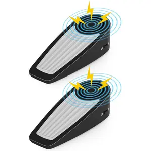 【2-Pack】Door Stop Alarm 130dB | SOOFUN Security Alarm Door Stoppers Wedge with Alarm Dual-Function Portable Upgraded Doorstop Alarm for Home Hotel Apartment Travel