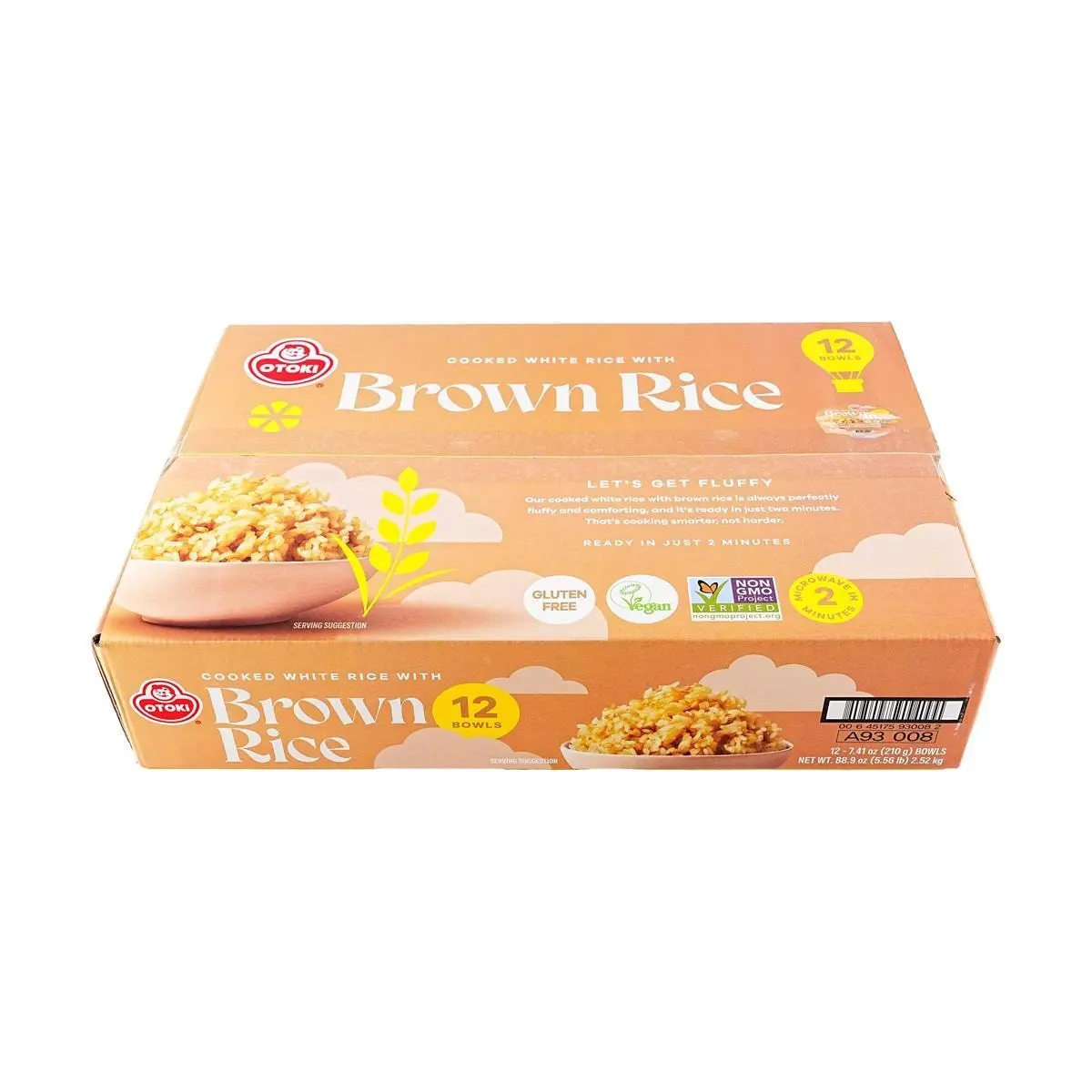 OTTOGI Instant White & Brown Rice 210g x 12 Bowls | Microwave Ready Meal | Quick & Easy Korean Rice