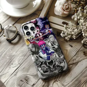 Demon Slayer Anime Phone Case, Upper Moon One Art, Anime Characters Tough Case, Protective Smartphone Cover for iP 11 12 13 14 15 16 17 Air Pro Max SS23 24 25