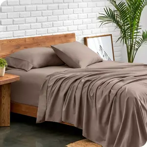 3 Piece Ultra-Soft Double Brushed Easy Care Sheet Set by Bare Home - Twin, Taupe