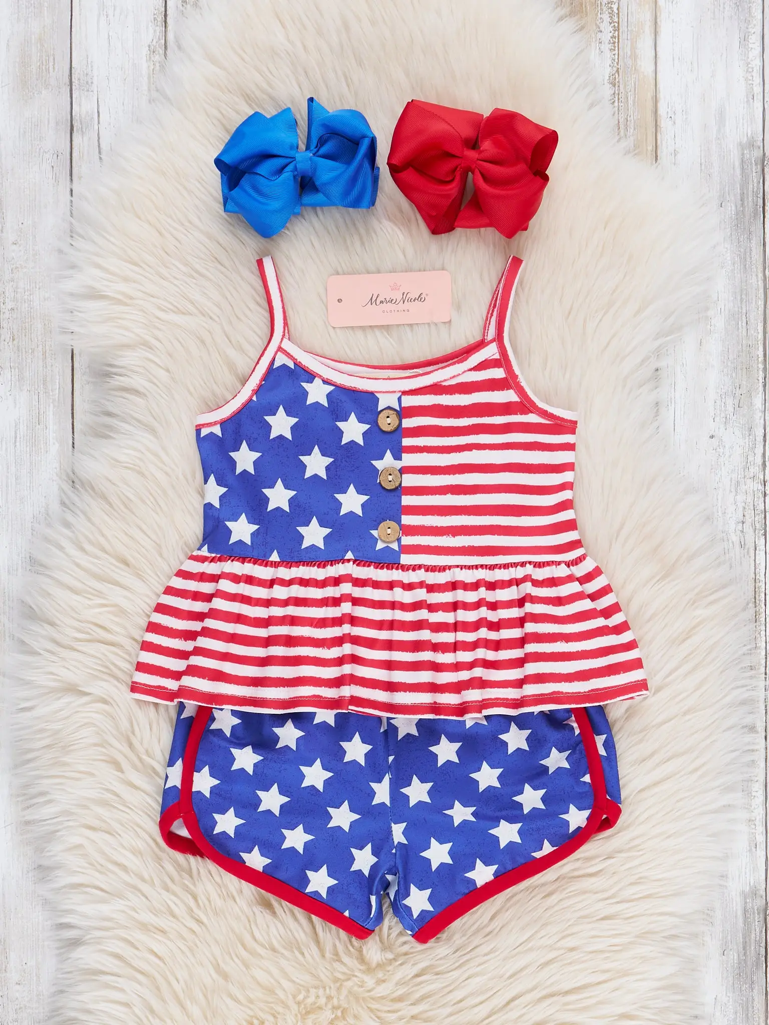 American Flag Peplum Outfit