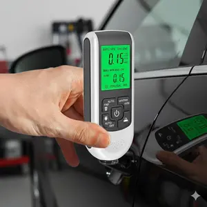 Car Paint Coating Thickness Gauge 0-2000μm, Metal & Non-Metal Dual-Mode Detector, Essential for Used Car Evaluation, Auto Body Repair & Detailing, Portable Manual Paint Meter Kit