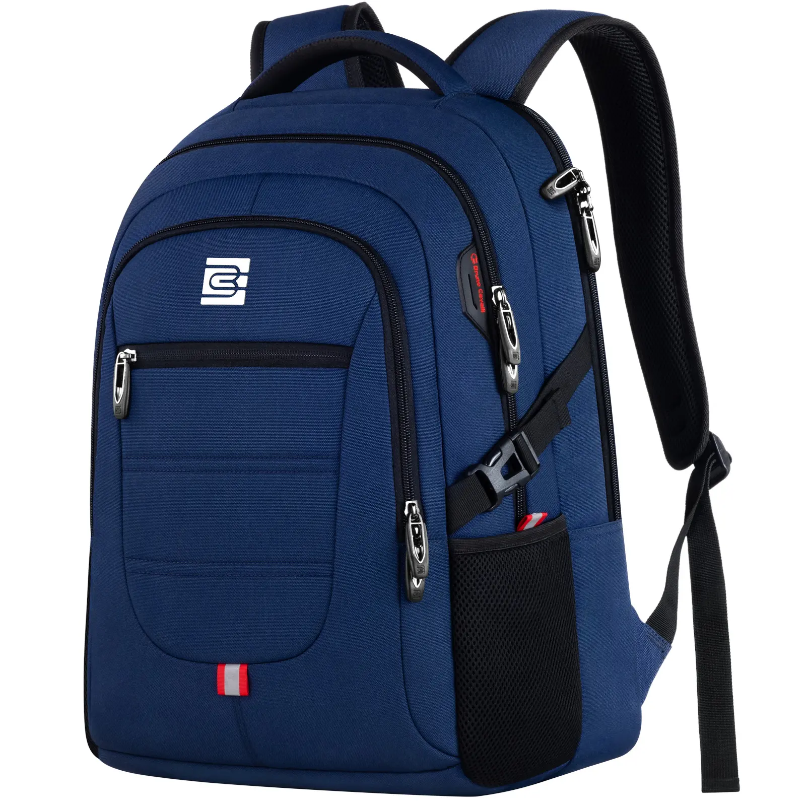 Bruno Cavalli 15.6-Inch Waterproof Polyester Laptop Backpack with Laptop Sleeve, Reinforced Handle, Shoulder Strap and Headphone Jack for School and Work
