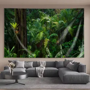 Unique Tapestries Lush tropical jungle Simple Bedroom bedside wall covering tapestry