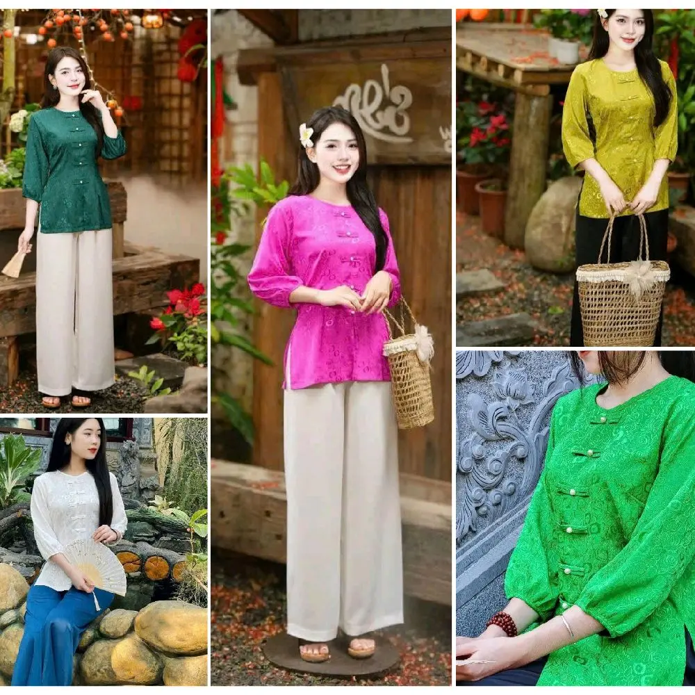 Áo Bà Ba F2 ( Vietnamese Size ) / Women's Temple  / Women Ao Ba Ba / Vietnamese Tradition Phap Phuc / Luna New Year