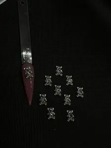 Silver Bear Charms 10pcs