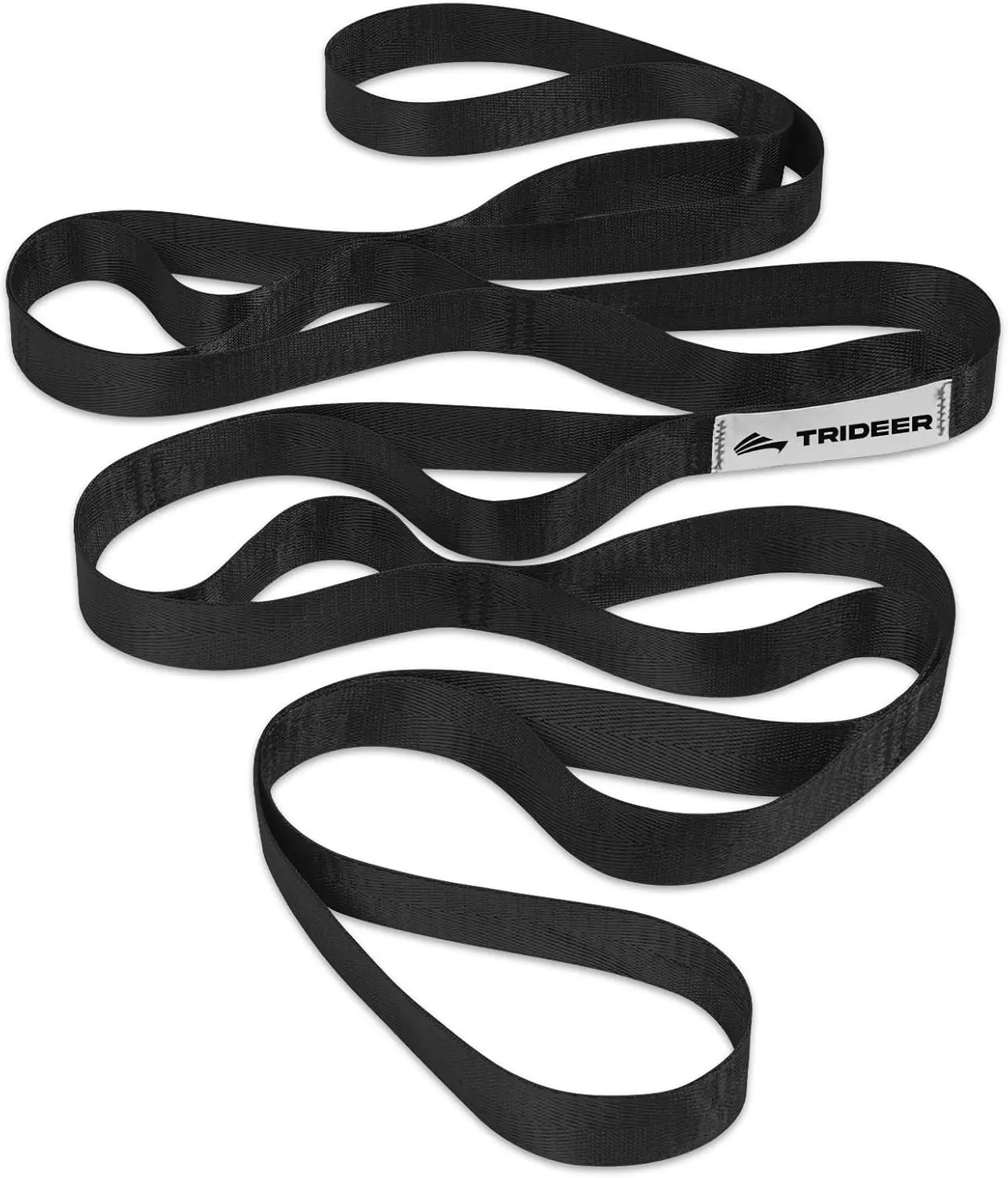 Non-Elastic Stretching Strap with Loops for Physical Therapy & Rehab, Knee Hip Leg ROM Post-Surgery, Yoga Strap for Stretching, Leg Lifter Strap Mobility Aid, Hamstring Calf Back