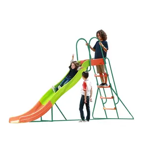PLATPORTS Playground Slide - Big Backyard Freestanding Plastic Slide - 10 ft Outdoor Swing Set Slide for Kids Ages 4-8