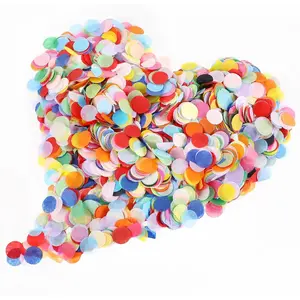 6000 count 0.59Inch Round Confetti Paper Colourful Multicolor Dots Circles Table Confetti for Wedding Birthday Anniversary Party Arts Craft DIY Scrapbooking