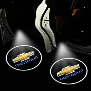 Chevrolet Car Door Welcome Projection Light, Led Door Light, Automatic Open Custom Logo Decoration, Essential Car Modification Atmosphere Enhancer