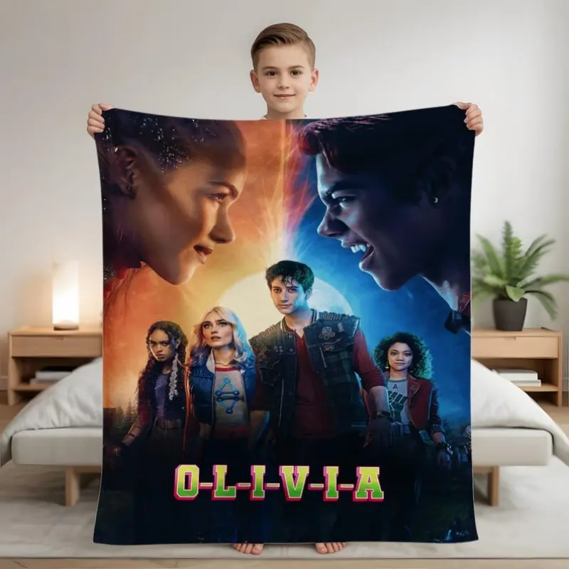 Custom Name Zombies 4 Blanket, Zombies Christmas Blanket for Kids, Personalized Descendants Zombies Blanket Gift
