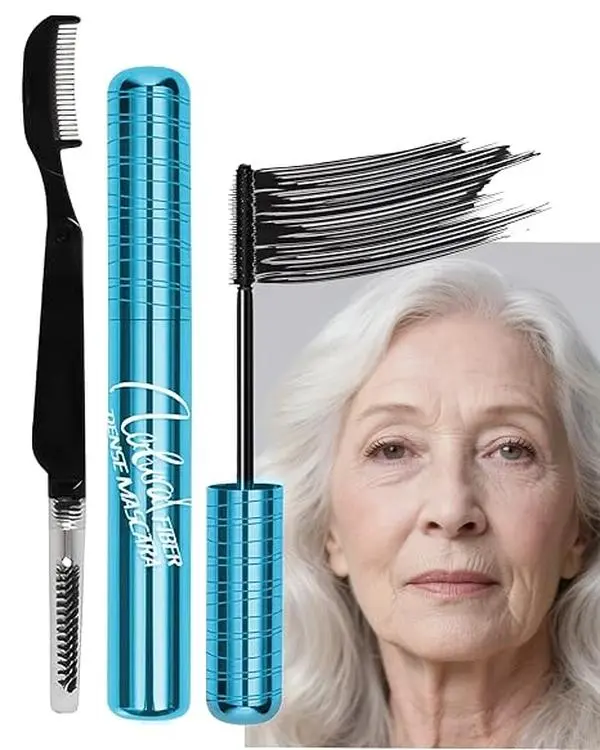 Mascara for Older Women 60 Plus,Waterproof Black Prime Mascara for Seniors | Smudge-proof,Long Lasting,Volumizing Hypoallergenic Black Tubing Primer Mascaras Volume and Length for Sensitive Eyes Makeup
