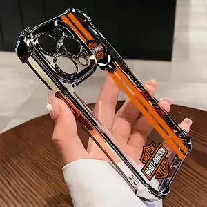 H-Harley-Luxury-D-Davidson Phone Case Suitable for iPhone 17 16e 16 15 14 13 12 11 Mini Pro Max Air X XR XSMAX 8 7 Plus Anti Fall Transparent Soft Back Cover
