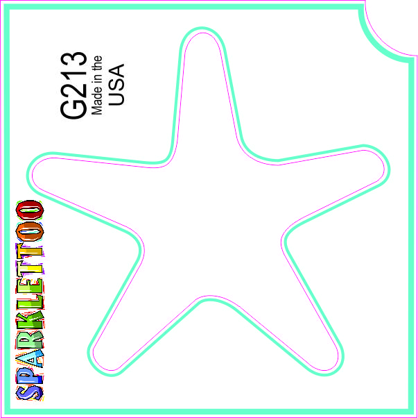 212 MAIN Ruby Red G213 3-Ply Starfish Glitter Temporary Tattoo - 100-Pack, 1.5x2.3x2.3 in, Skin-Safe, Vibrant Hue, Men's Costume & Special Occasion Accessory