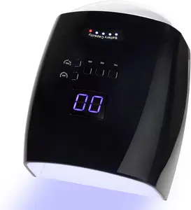 Cordless 66W Rechargeable UV LED Gel Nail Lamp, Cordless UV Light for Gel Nails with Auto Sensor & 5 Timer for Home & Salon Black