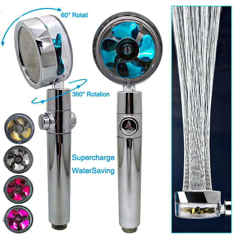 Shower Head- 360 Degrees Rotating With Small Fan bidets detachable showerhead