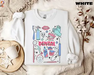 Dental Assistant Short-sleeve T-SHIRT and Sweatshirt - Cute Teeth Save Teeth Dental Gift