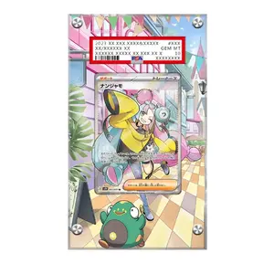 [Display Case]Pokemon Japanese sv2d Clay Burst Iono 091/071 SR, Paldea Evolved 254/193 UR - Extended Art  "PSA" Graded Card Display Case, Card Stand
