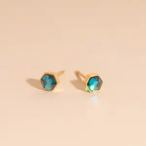 March Birthstone Stud Earrings