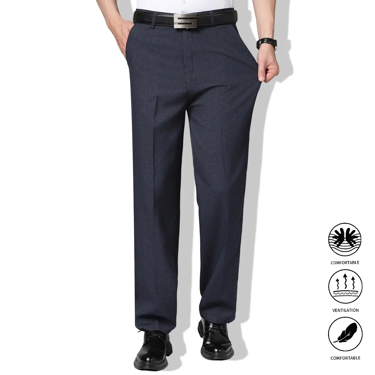 Men’s casual pants, solid color, suitable for office and everyday wear; men’s dress pants, men’s long pants, men’s trousers, business pants