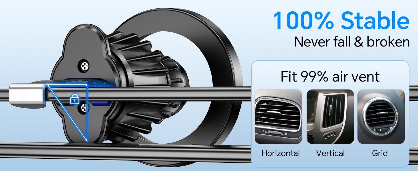 Magsafe Car Mount【20 Strong Magnets】Magnetic Phone Holder for Car Phone Holder Mount Dash Mounted Holders Cell Phone Holders for Your Car Accessories for Women Men for iPhone 17 16 15 14