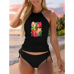Flowers of Brazil Word Art - Brazilian Pride Two Piece Swimsuit