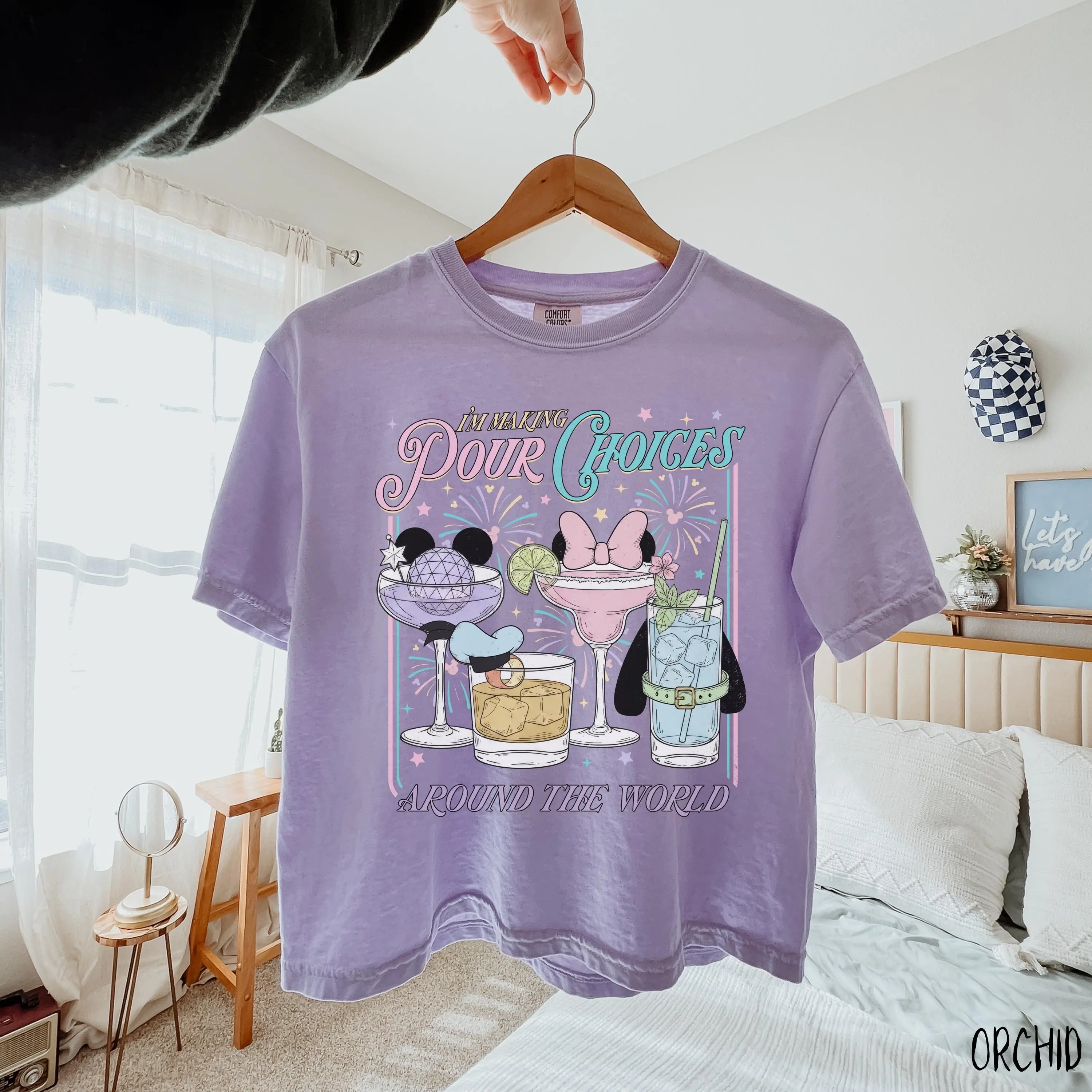 Comfort Colors I'm Making Pour Choices Around The World Boxy Shirt Epcot Drinking Shirt Drinking Tee Matching Vacation Shirt