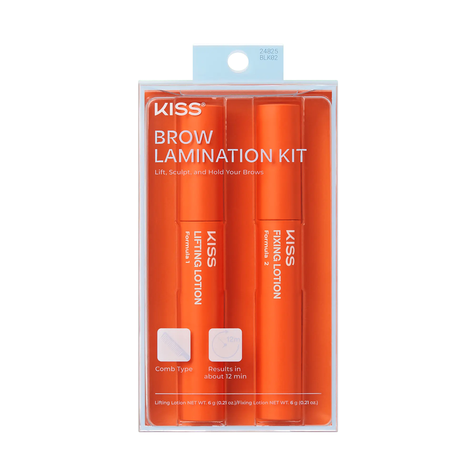Kiss Brow Lamination Kit | Starter Kit, Lifting & Shaping Lotion, Fixing Serum, Eyebrow Brush