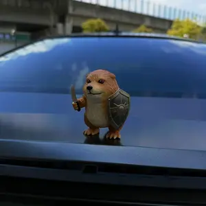 New car-mounted creative and funny figurine for car tail center console and office desk decoration