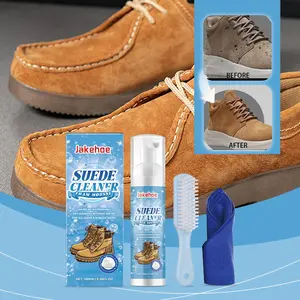 Professional Suede & Nubuck Cleaner - Dry Foam for Delicate Materials, No-Water Suede Cleaner, Removes Stains Without Watermarks or Damage, Shoes Cleaning Agent